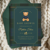 Luxury Teddy Bear baby shower  招待状