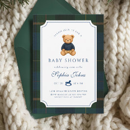 Luxury Teddy Bear baby shower  招待状