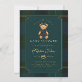 Luxury Teddy Bear baby shower  招待状 (正面)