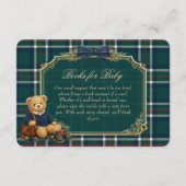Luxury Teddy Bear Baby Shower Books for Baby エンクロージャーカード (正面)