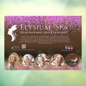 Luxury Terracotta Gold Spa Beauty Wellness QR ウィンドウサイン (シート3)