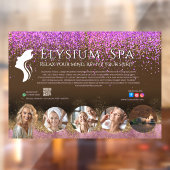 Luxury Terracotta Gold Spa Beauty Wellness QR ウィンドウサイン (シート2)