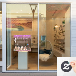 Luxury Terracotta Gold Spa Beauty Wellness QR  ウィンドウサイン