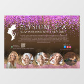Luxury Terracotta Gold Spa Beauty Wellness QR ウィンドウサイン (シート)