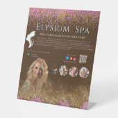 Luxury Terracotta Gold Spa Beauty Wellness QR  台座サイン (正面)