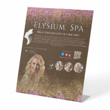 Luxury Terracotta Gold Spa Beauty Wellness QR 