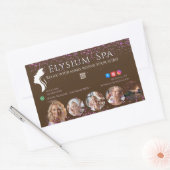 Luxury Terracotta Gold Spa Beauty Wellness QR  長方形シール (封筒)