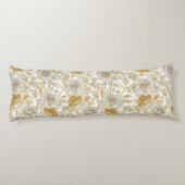 Luxury,The Beauty of Blooming Gold Flowers Pattern ボディピロー (裏面)