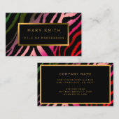 Luxury Tigerモダンがテキストを追加 名刺 (正面/裏面)