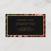 Luxury Tigerモダンがテキストを追加 名刺 (裏面)