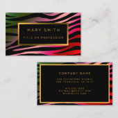 Luxury Tigerモダンがテキストを追加 名刺 (正面/裏面)