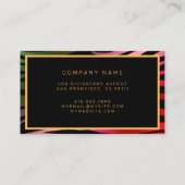 Luxury Tigerモダンがテキストを追加 名刺 (裏面)