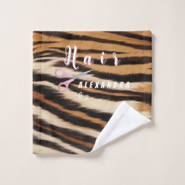 Luxury Tiger Skin Faux Fur Hair Salon ウォッシュタオル