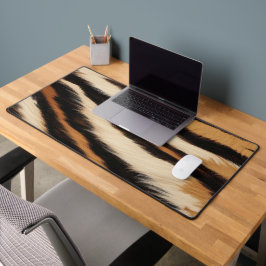 Luxury Tiger Skin Faux Fur Wild Animal Stripe デスクマット