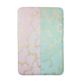 Luxury Trendy Blush Pink Soft Mint Gold Collection バスマット (正面縦)