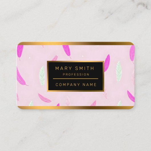 Luxury Trendy Feathers Boho Collection 名刺 (正面)