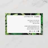 Luxury Tropical Modern Boutique & Salon Black ロイヤリティカード (裏面)