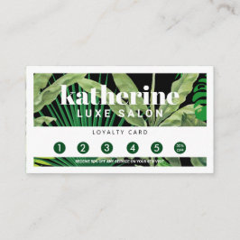 Luxury Tropical Modern Boutique & Salon Black ロイヤリティカード