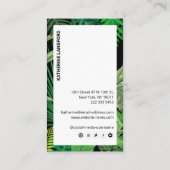 Luxury Tropical Modern Boutique & Salon Black 名刺 (裏面)