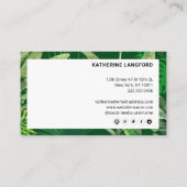 Luxury Tropical Modern Boutique & Salon Green 予約カード (裏面)