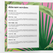 Luxury Tropical Modern Boutique & Salon Pink 三つ折りカード (内部最初)