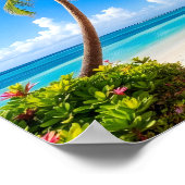 Luxury tropical resort beach ポスター (角)
