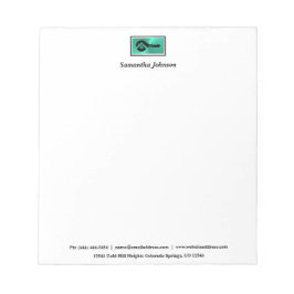 Luxury Turquoise & Black Key Real Estate  ノートパッド
