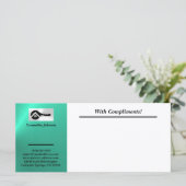 Luxury Turquoise Black Key With Compliments Slip (スタンド正面)