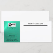 Luxury Turquoise Black Key With Compliments Slip (正面/裏面)