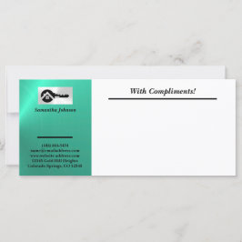 Luxury Turquoise Black Key With Compliments Slip