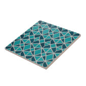 Luxury Turquoise Geometric Diamond Mosaic Tile タイル (側面)