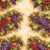 Luxury Tuscan Grapes Watercolor Table Runner ミディアムテーブルランナー