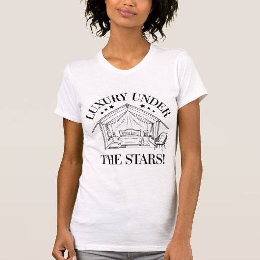 Luxury Under the Stars Glamping Design Tシャツ (正面)