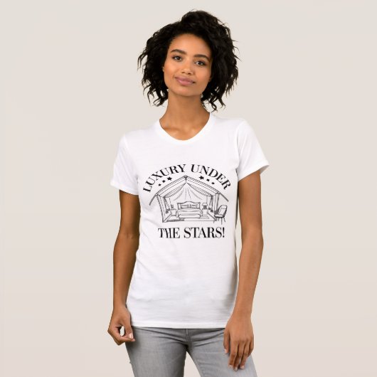 Luxury Under the Stars Glamping Design Tシャツ (正面フル)