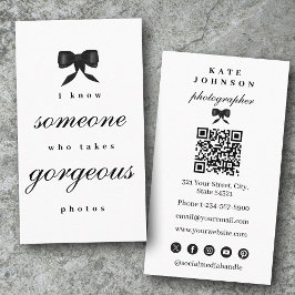 Luxury Unique  Elegant Photographer QR Code 名刺