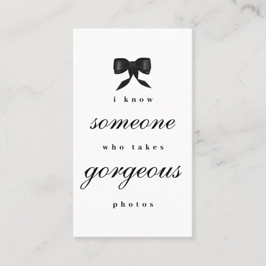 Luxury Unique  Elegant Photographer QR Code 名刺 (正面)