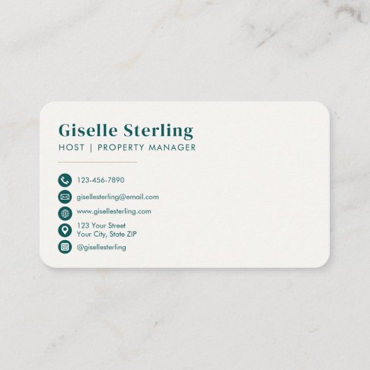 Luxury Vacation Rental QR Code 名刺 (裏面)