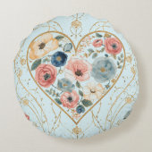 Luxury, Valentine's Day, Flowers of My Heart ラウンドクッション (裏面)