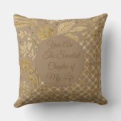 Luxury, Valentine's Day, Gold Flowers,  Pixels  クッション (裏面)