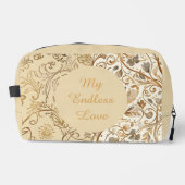 Luxury,Valentine's Day,Lovely Gold Flowers Pattern ドップキット (正面)