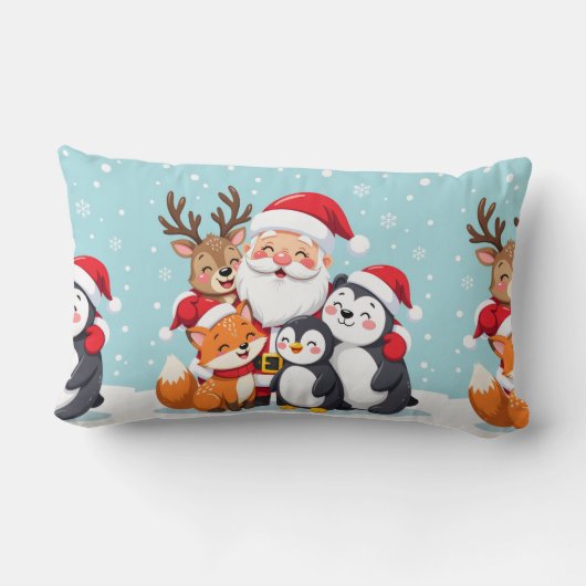 Luxury Velvet Christmas Throw Pillow ランバークッション (裏面)