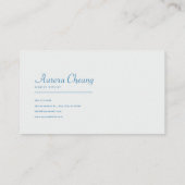 Luxury Victorian Blue Floral Ornate Gold Frame 名刺 (裏面)