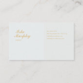 Luxury Victorian Blue Floral Ornate Gold Plate 名刺 (裏面)