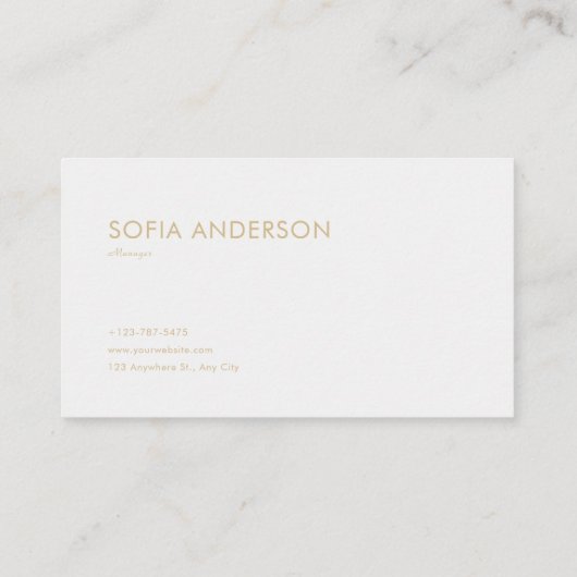 Luxury Victorian Gold Rococo Frame White Floral 名刺 (裏面)