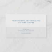 Luxury Victorian Ornate Gold Frame Blue Floral 名刺 (裏面)