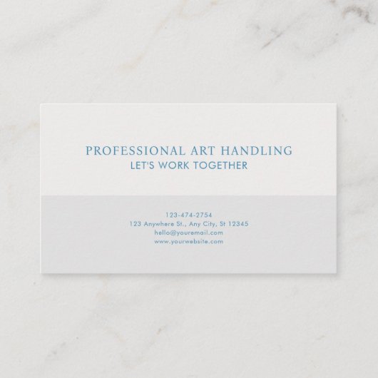 Luxury Victorian Ornate Gold Frame Blue Floral 名刺 (裏面)