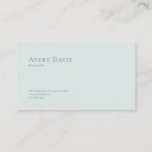 Luxury Victorian Ornate Gold Frame Blue Floral 名刺 (裏面)