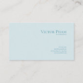 Luxury Victorian Ornate Gold Frame Teal Floral 名刺 (裏面)