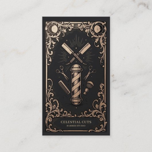Luxury Vintage Barber | Celestial 名刺 (正面)