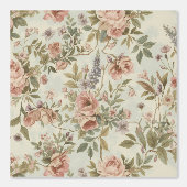 Luxury Vintage British Classic Floral Countryside 壁紙 (正面)